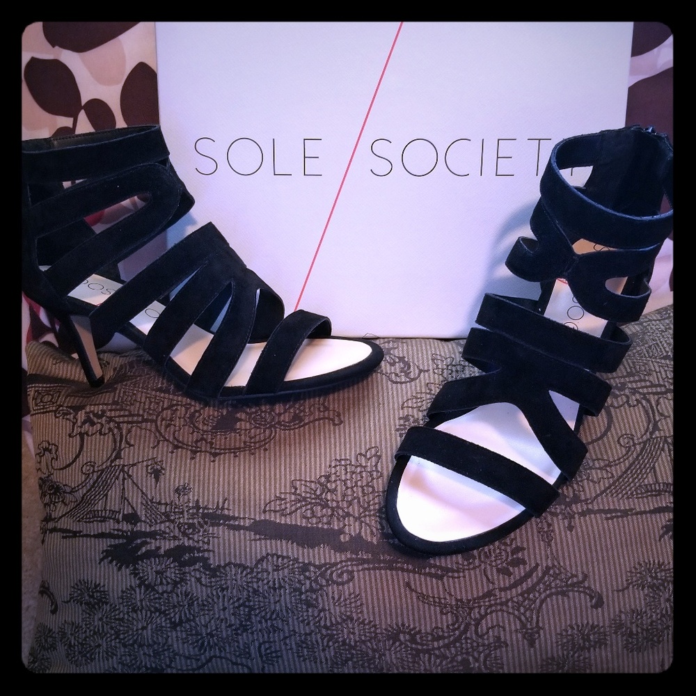 Sole Society, suede strapped,  sandals, worn once